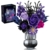 Mavo brix Purple Flowers Bouquet Building Set, Lila Rosen Blumenstrauß Klemmbausteine Blumen, Blumen Bauspielzeugset für Erwachsene, Botanicals Home Deko, Frauen Männer - 1
