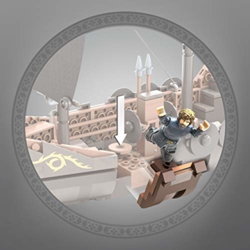 MEGA Construx GPB29 - Probuilder Game of Thrones Targaryen Kriegsschiff, Bauset mit 723 Teilen inkl. 4 originalgetreuer Mikro-Actionfiguren, für Kinder und Sammler ab 16 Jahren - 5