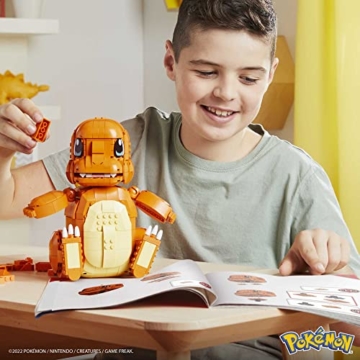 Mega Construx HHL13 - Pokémon Jumbo Glumanda Bauset, Spielset mit 750 Bausteinen und beweglichen Gliedmaßen, Spielzeug für Kinder ab 10 Jahren