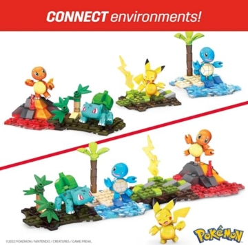Mega Construx Pokemon - HFG05 - Kanto Regionalteam - Pack 4 Stück Actionfiguren 5cm - 5