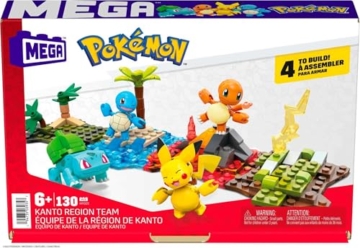Mega Construx Pokemon - HFG05 - Kanto Regionalteam - Pack 4 Stück Actionfiguren 5cm - 6