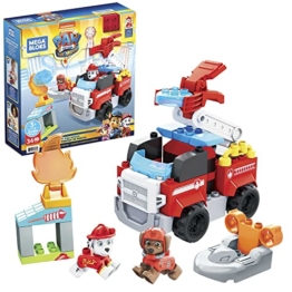 MEGA GYJ01 - MEGA Bloks Paw Patrol Feuerwehr Bauset mit 34 Bausteine, Spielzeug-Set für Kinder ab 3 Jahren