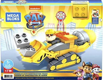 MEGA GYW91 - MEGA Bloks Paw Patrol Baumaschine Bauset mit 17 Bausteine, Spielzeug-Set für Kinder ab 3 Jahren