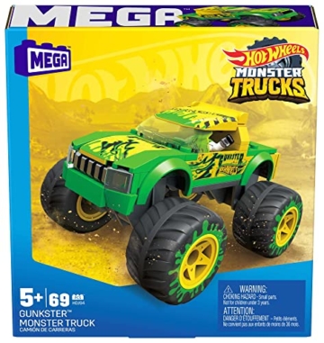 MEGA HDJ94 - Mega Construx Hot Wheels Gunkster Monster Truck, Konstruktionsspielzeug, Spielzeug ab 5 Jahren