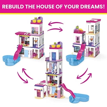 Mega HHM01 - Barbie Color Reveal Traumvilla Spielset, Baukasten mit über 25 Überraschungen, 5 Mikro-Puppen, 6 Tieren und Farbwechsel-Effekt, Spielzeug für Kinder ab 5 Jahren