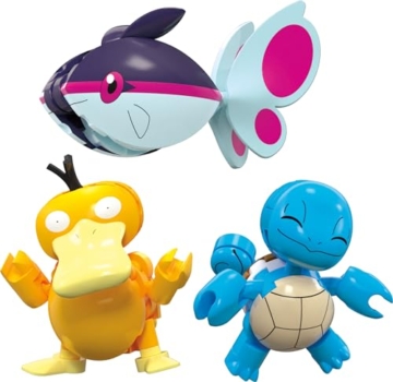 MEGA Pokémon Actionfigur-Bauspielzeug, Wasserabenteuer mit 319 Teilen und beweglichem Schiggy, Enton und Finneon, für Kinder, HXF79 - 5