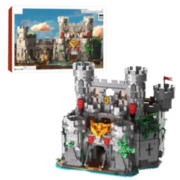 MikaBrical 2 in 1 Mittelalter Ritterburg Bausteine Set, Klemmbausteine Haus Schloss Architektur Castle Modular Building für Erwachsene (2484 Teile) - 1