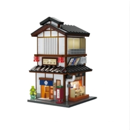 MikaBrical Japanische Kneipe Klemmbausteine Haus (1195 Teile) Japan Izakaya Architektur, Japanese Straßen Modular Buildings für Erwachsene C66019W - 1
