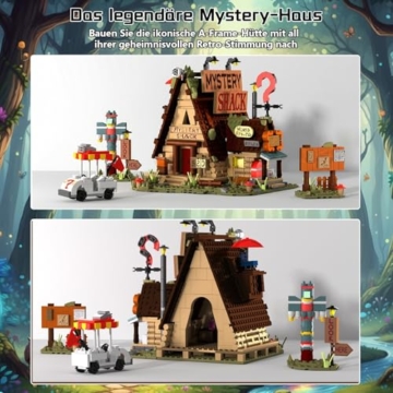 MikaBrical Klemmbausteine Haus Mystery Shack Bausatz, Kreatives Architektur Modell Set für Erwachsene und Spielefans (1125 Teile) - 6