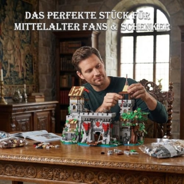 MikaBrical Klemmbausteine Mittelalter Ritterburg Bausteine Set, Schloss Architektur Castle Haus Modular Building für Erwachsene (2568 Teile) - 7