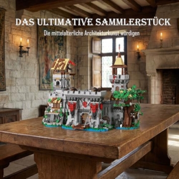 MikaBrical Klemmbausteine Mittelalter Ritterburg Bausteine Set, Schloss Architektur Castle Haus Modular Building für Erwachsene (2568 Teile) - 9