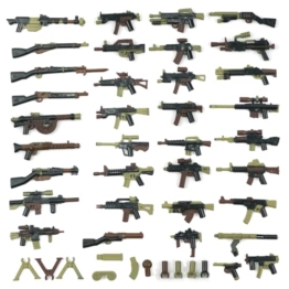 Militär Waffen Bausteine Set, Pistole& Gun Spielzeug für SWAT Soldaten Figuren, Armee Krieg Bundeswehr Paket Kompatibel mit großen Marken - 1