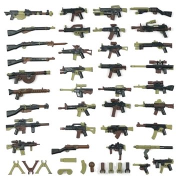 Militär Waffen Bausteine Set, Pistole& Gun Spielzeug für SWAT Soldaten Figuren, Armee Krieg Bundeswehr Paket Kompatibel mit großen Marken - 1