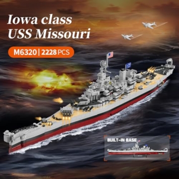 MISINI M6320 – USS Missouri (Iowa-Klasse) Schlachtschiff aus Klemmbausteinen