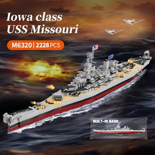 MISINI M6320 – USS Missouri (Iowa-Klasse) Schlachtschiff aus Klemmbausteinen