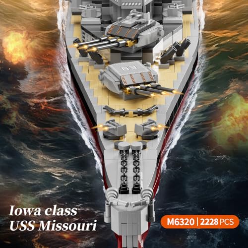 MISINI M6320 – USS Missouri (Iowa-Klasse) Schlachtschiff aus Klemmbausteinen