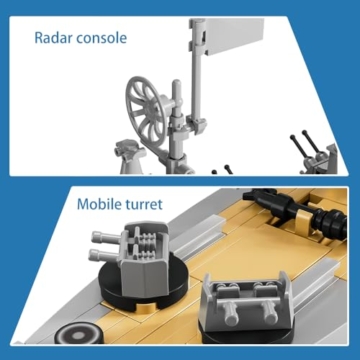 MISINI M6320 – USS Missouri (Iowa-Klasse) Schlachtschiff aus Klemmbausteinen