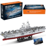 MISINI M7024 Wasp-Class Amphibisches Angriffsschiff Bausteine Set, 1:300 US Navy Kriegsschiff Modell 5220 PCS, große Schiff Bausteine Set Erwachsene Sammlung Spielzeug Geschenk Modell - 1