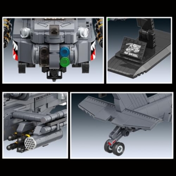 MISINI M8023 AH-64 Apache Langbogen Angriff Hubschrauber Block Kit, 1383 Stück der Militärarmee Bewaffneten Hubschrauber Bausteinsatz, 1:35 Maßstab, Erwachsene Sammlung Spielzeug Modell Flugzeug - 7