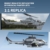 MISINI M8024 AH-1W Super Cobra Bewaffneter Hubschrauber Bausteine Set, 958 Stück Militär Medium 1:35 Hubschrauber Bausatz, Geschenke und Sammlungen für Flugzeugmodelle für Militärische Enthusiasten - 4