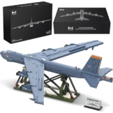 MISINI M8028 1:50 B-52H Stratofortress Bomber Klemmbausteine Bausatz, Große MOC Militärflugzeug Modell mit Stand, Sammlergrade Armee Flugzeug Geschenk für Militärfans und Erwachsene-5196 Stück - 1