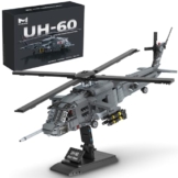 MISINI M8039 UH-60 Bewaffneter Black Hawk Hubschrauber Klemmbausteine Technik, 1377 Teile Militärserie Armee Spezialeinheiten Flugzeug, Mehrzweck- und Kampfhubschrauber Geschenk für erwachsene Sammler - 1