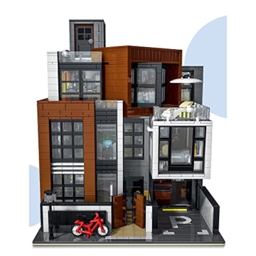 MISINI Mork 10204 Modern Villa Bausteine Haus,Modulares Klemmbausteine MOC Haus Bauset,3623PCS groß Streetview Building Blocks mit Garage,Erwachsener Bauspielzeug