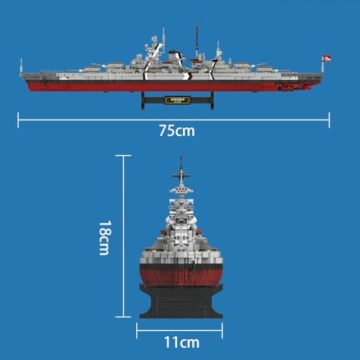 MISINI FC4201 Schlachtschiff Bismarck Maße