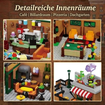 Mocbuiie Friends Coffee Shop Klemmbausteine Haus 3570 Teile - 4