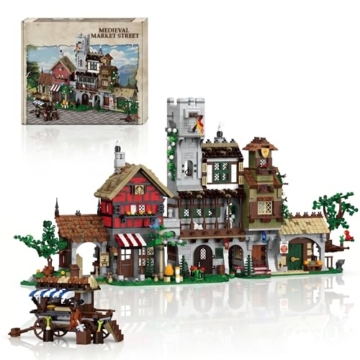 Mocbuiie Klemmbausteine Mittelalter Marktplatz 3021 Teile - 1
