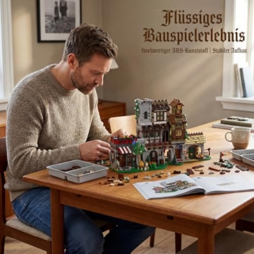 Mocbuiie Klemmbausteine Mittelalter Marktplatz 3021 Teile - 6