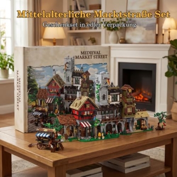 Mocbuiie Klemmbausteine Mittelalter Marktplatz 3021 Teile - 7
