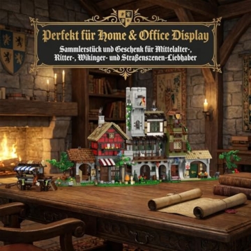 Mocbuiie Klemmbausteine Mittelalter Marktplatz 3021 Teile - 8