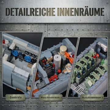Mocbuiie WWII Submarine U-552 Klemmbausteine U-Boot 6172 Teile