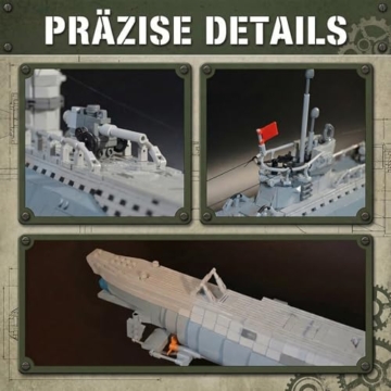 Mocbuiie WWII Submarine U-552 Klemmbausteine U-Boot 6172 Teile