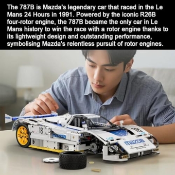 CaDA Mazda 787B C63007W Static Version als 1:10 Rennwagen Geschenk