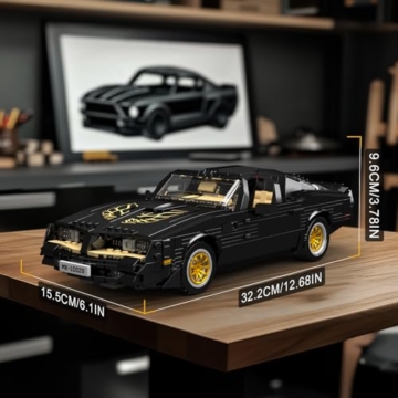 Mould King 10029 Technik Sportwagen Bausteine Spielzeug, MOC Oldtimer Auto Bausteinmodell, Kreativität Rennwagen für Kinder ab 14 Jahren/Erwachsene als Spielzeug/Geschenke/Sammlerstücke (1557 Teile) - 7