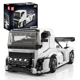 Mould King 10036 Technik Ritter LKW Bausatz Klemmbausteine Kit, 1604+ Teiles Kreativer Sportwagen LKW Model Bausteine Spielzeug für Jugendliche/Erwachsen (Statische Version) - 1