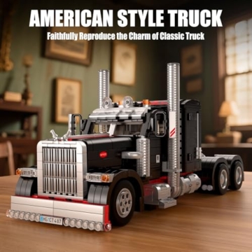 Mould King 10037 Technik Amerikanischer Truck Bausatz – 1797 Teile LKW Modell Klemmbausteine für Erwachsene/Sammler – Kreatives Geschenk ab 14 Jahren - 2