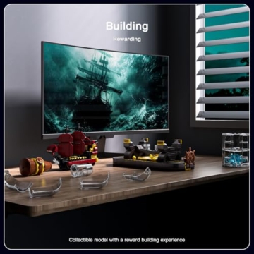 Mould King 10085 Piratenschiff in Flasche Bausteine The Queen Revenge Segelschiff Klemmbausteine Sammler Schiffsmodell Geschenk für Kinder ab 8 Jahren(885 Teile) - 4