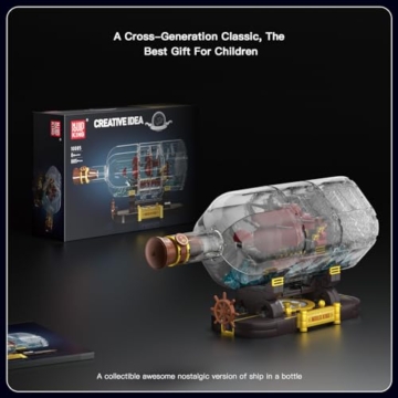 Mould King 10085 Piratenschiff in Flasche Bausteine The Queen Revenge Segelschiff Klemmbausteine Sammler Schiffsmodell Geschenk für Kinder ab 8 Jahren(885 Teile) - 6