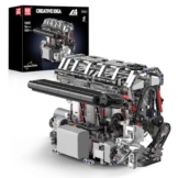 Mould King 10087 Technik Vier Zylinder Reihenmotor Bausteine Modell, 1787 Teile In-line Engine Modellbausatz Bausteinset als Spielzeug/Geschenk/Sammlerstücke - 1