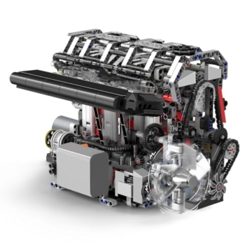 Mould King 10087 Technik Vier Zylinder Reihenmotor Bausteine Modell, 1787 Teile In-line Engine Modellbausatz Bausteinset als Spielzeug/Geschenk/Sammlerstücke - 3