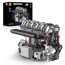 Mould King 10087 Technik Vier Zylinder Reihenmotor Bausteine Modell, 1787 Teile In-line Engine Modellbausatz Bausteinset als Spielzeug/Geschenk/Sammlerstücke - 1