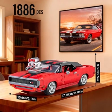 Mould King 10112 Technik Sportwagen Bausteine Set, 1869 Teile Auto Modell Bausatz, Kreatives Fahrzeug Spielzeug für Erwachsene und Sammler - 3