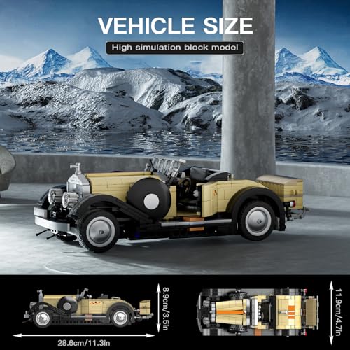 Mould King 10115 Technik Oldtimer als Retro Cabriolet