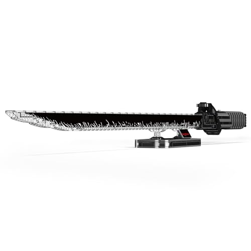 Mould King 10138 Technik Darksaber Klemmbausteine Bausatz Dunkelschwert Schwert Bausteinmodell mit Beleuchtung und Ständer Kreatives Cosplay Anime Technologie Bausteinmodell (885+ Teile) - 3