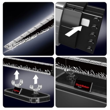 Mould King 10138 Technik Darksaber Klemmbausteine Bausatz Dunkelschwert Schwert Bausteinmodell mit Beleuchtung und Ständer Kreatives Cosplay Anime Technologie Bausteinmodell (885+ Teile) - 6
