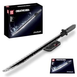 Mould King 10138 Technik Darksaber Klemmbausteine Bausatz mit Licht und Ständer, 885+ Teile Kreatives Cosplay Spielzeug, Technologie Halloween Laserschwerter Bauset - 1