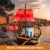 Mould King 10156 Klemmbausteine Schiff Piratenschiff Bausteine Mittelalterliches Kriegsschiff Spielzeug Segelschiff Modellbausatz Geschenk für Erwachsene(1466 Teile) - 6